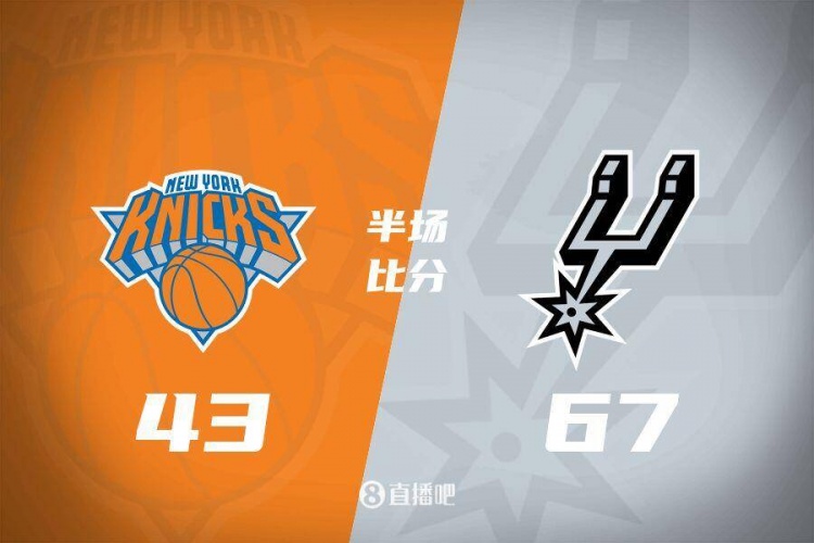  花了？马刺半场4人得分上双67-43领先尼克斯24分 唐斯19分